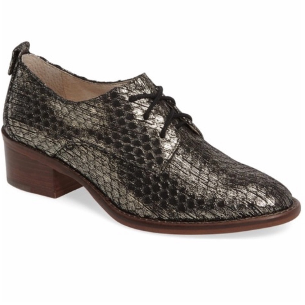 Louise Et Cie Fenn Dark Gold Metallic Oxfords